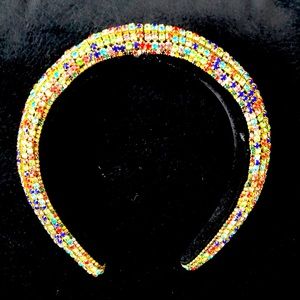 Hair band multicolored rhinestones
